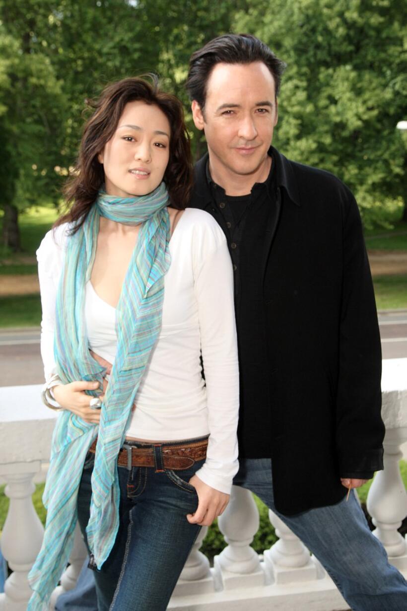 Gong Li and John Cusack at the promotion of "Shanghai."