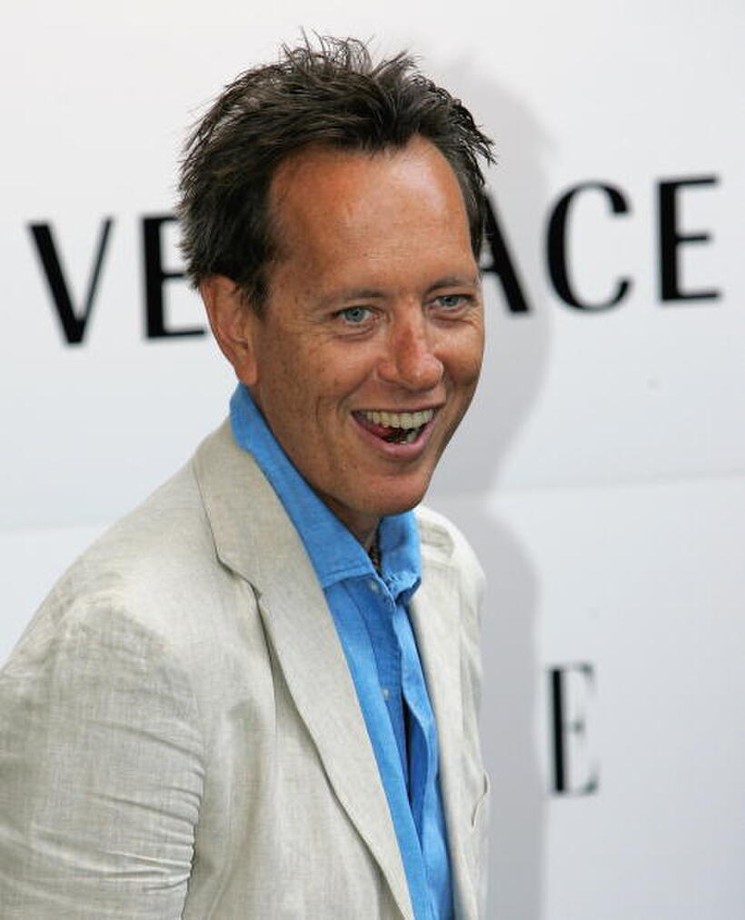 Richard E. Grantat at the Elle Magazine 21st Anniversary Party at the Versace Store on Sloane Street in London.