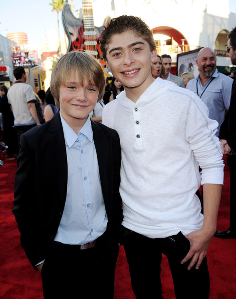 Dakota Goyo and Ryan Ochoa at the California premiere of "Real Steel."