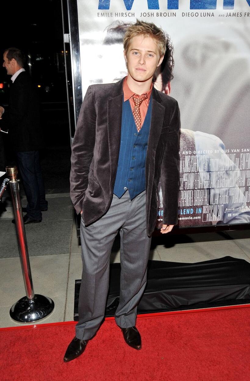 Lucas Grabeel at the Los Angeles premiere of "Milk."