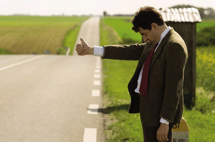 Mr. Bean (Rowan Atkinson) leaves London for a vacation in France in "Mr. Bean's Holiday."