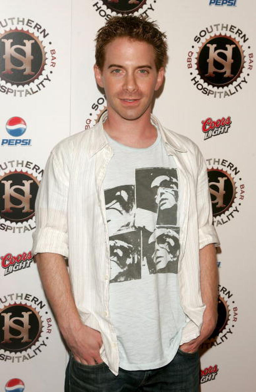 Seth Green at the grand opening of the new restaraunt Southern Hospitality.
