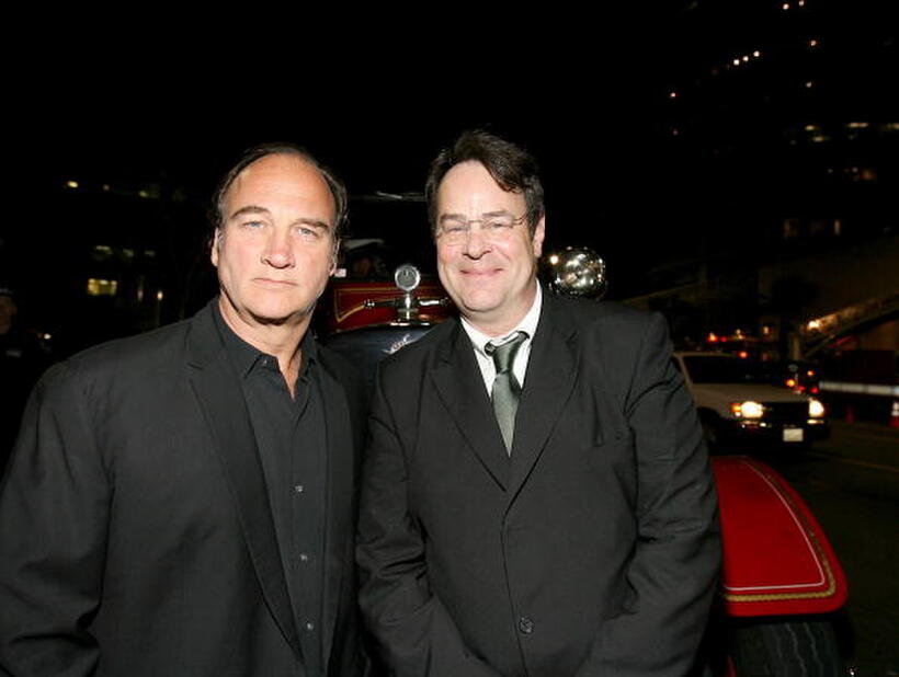 Dan Aykroyd and Jim Belushi at the "Mission From God" benefit for the Los Angeles Police and Fire Departments.