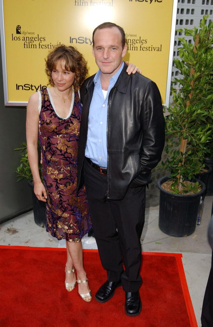 Jennifer Grey and her husband Clark Gregg at the 2002 IFP / West Los Angeles Film Festival Opening Night Gala.