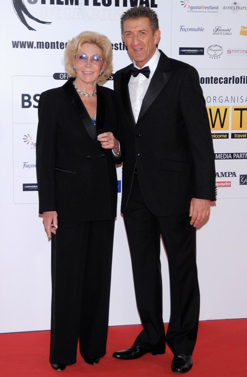 Lea Pericoli and Ezio Greggio at the 2009 Monte-Carlo Film Comedy Festival Cocktail Party.