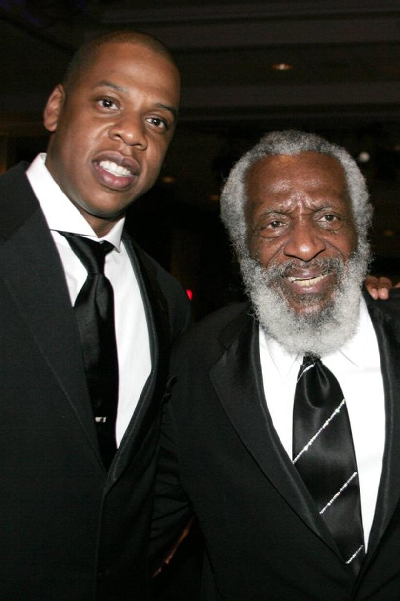 Jay-Z and Dick Gregory at the Radio One's 25th Anniversary Awards Gala.