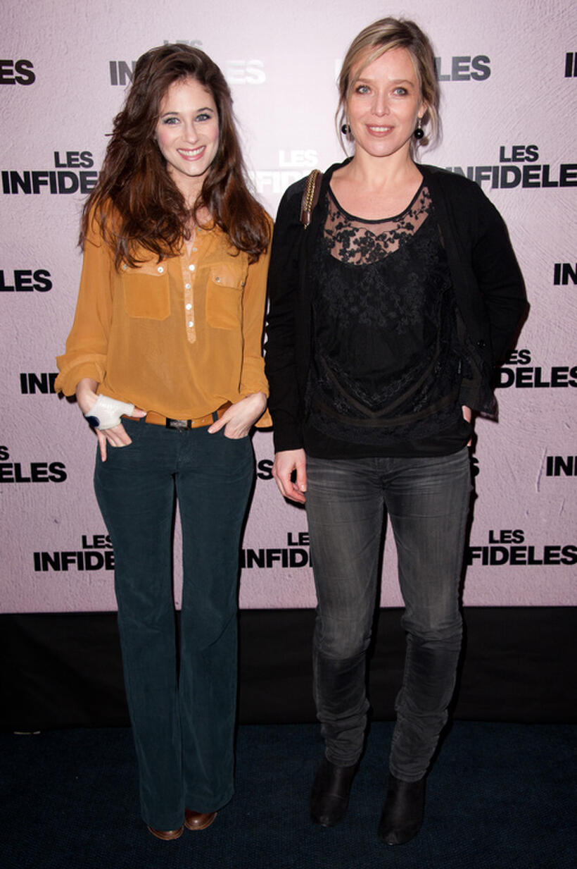 Melanie Bernier and Marie Guillard at the Paris premiere of "Les Infideles."
