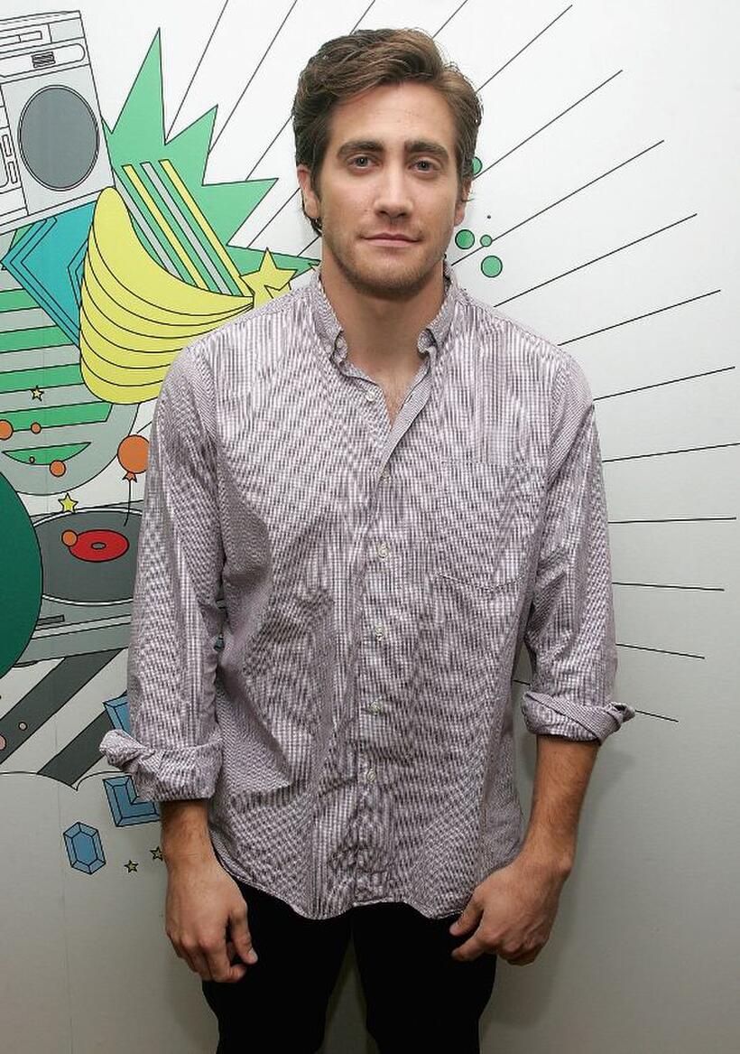 Jake Gyllenhaal at the MTV's Total Request Live.