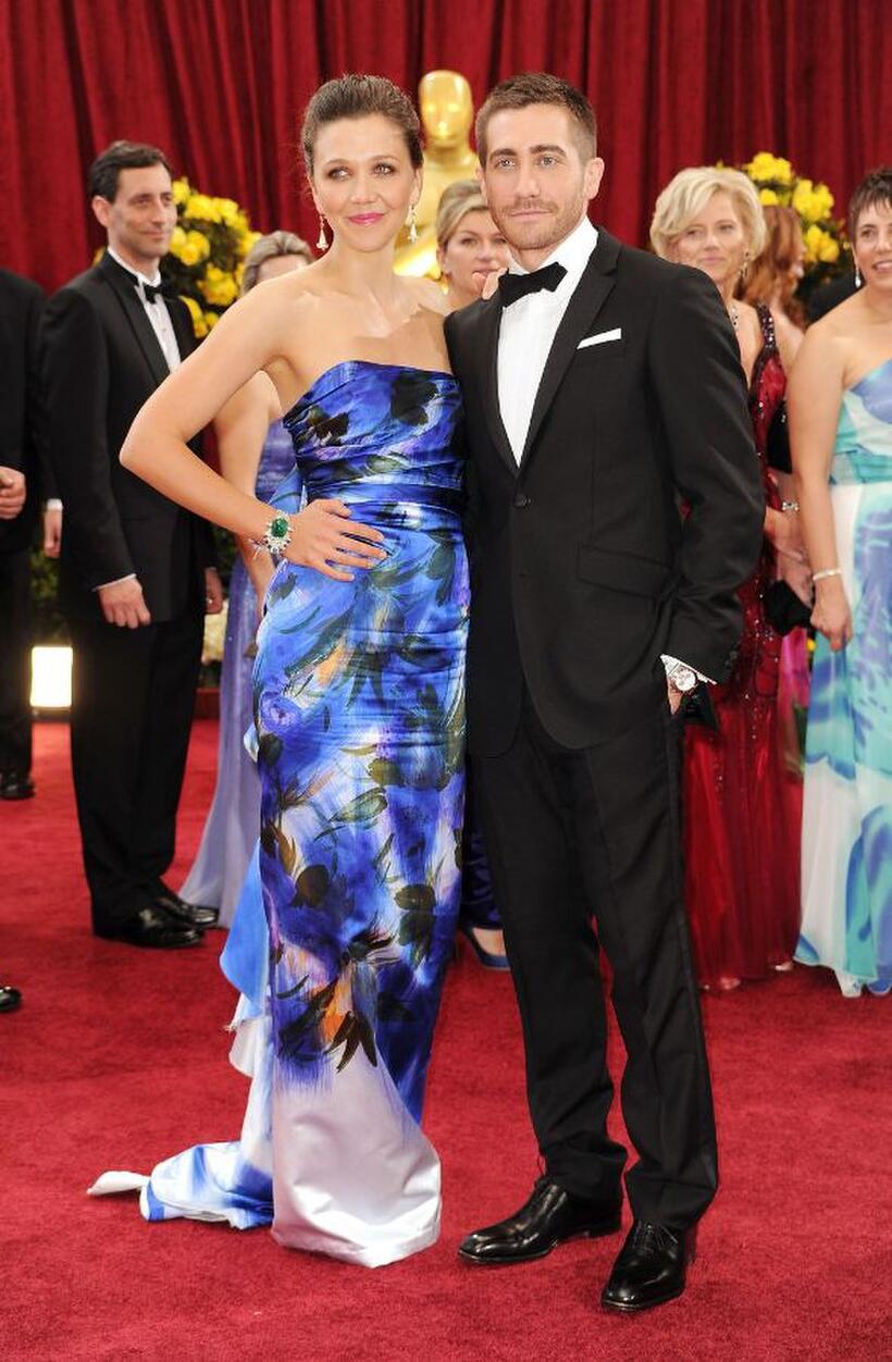 Maggie Gyllenhaal and Jake Gyllenhaal at the 82nd Annual Academy Awards.