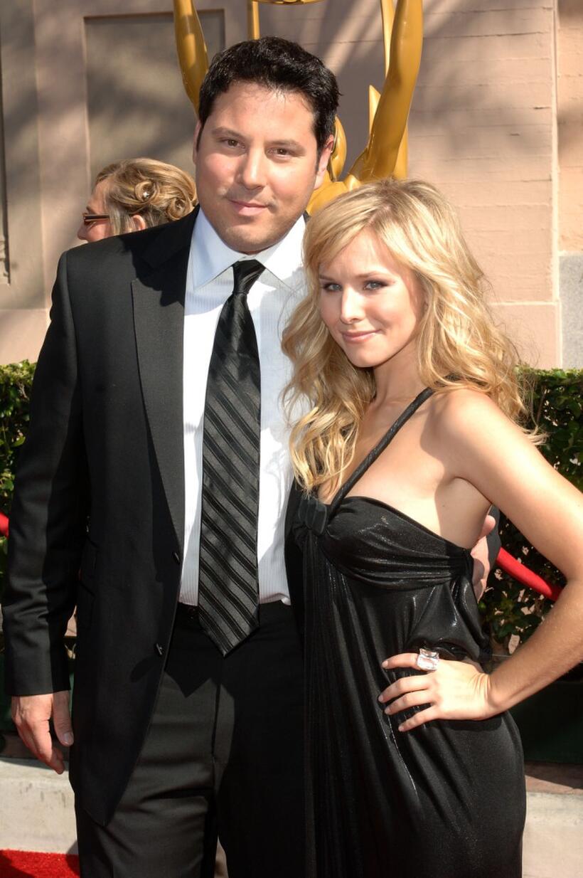Greg Grunberg and Kristen Bell at the 2007 Creative Arts Emmy Awards.