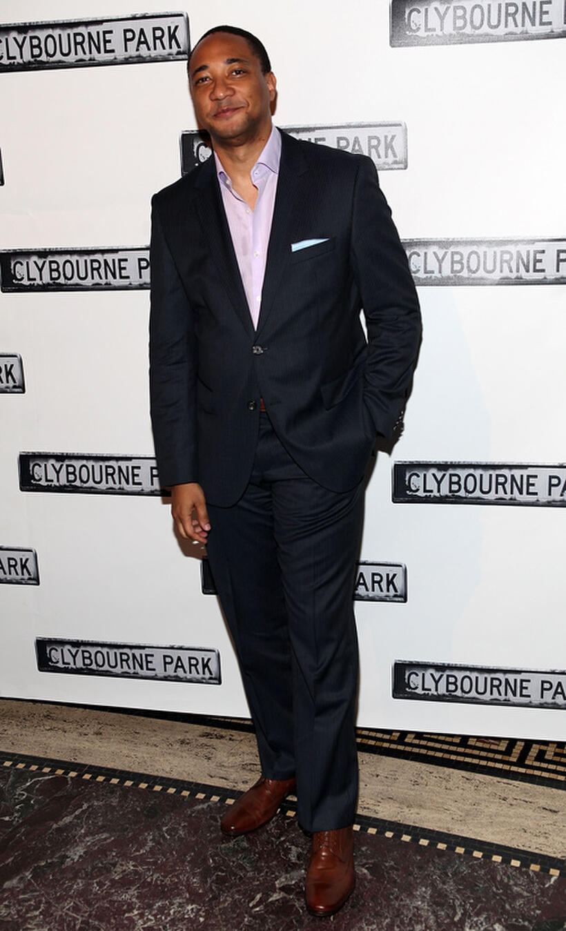 Damon Gupton at the after party of the "Clybourne Park" Broadway opening night.