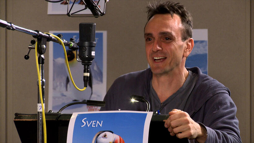 Hank Azaria on the set of "Happy Feet Two."