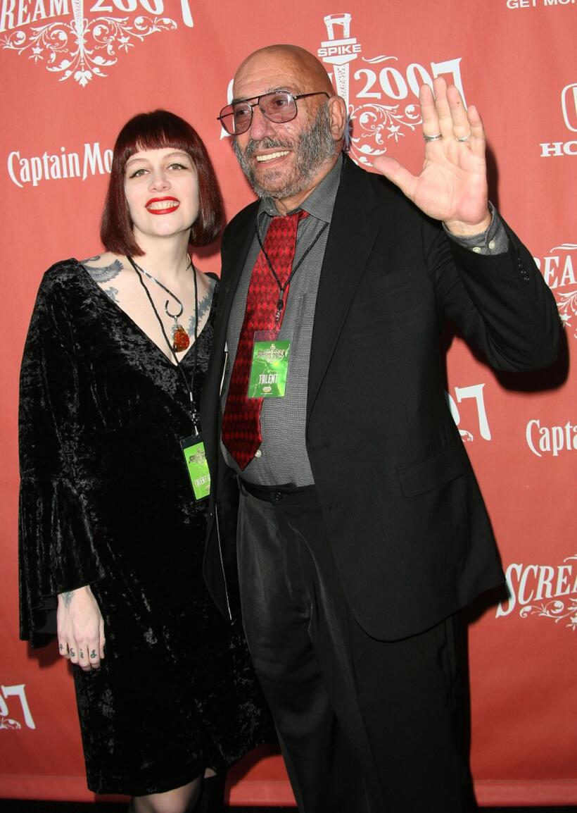 Sid Haig and guest at the Spike TV's Scream 2007.