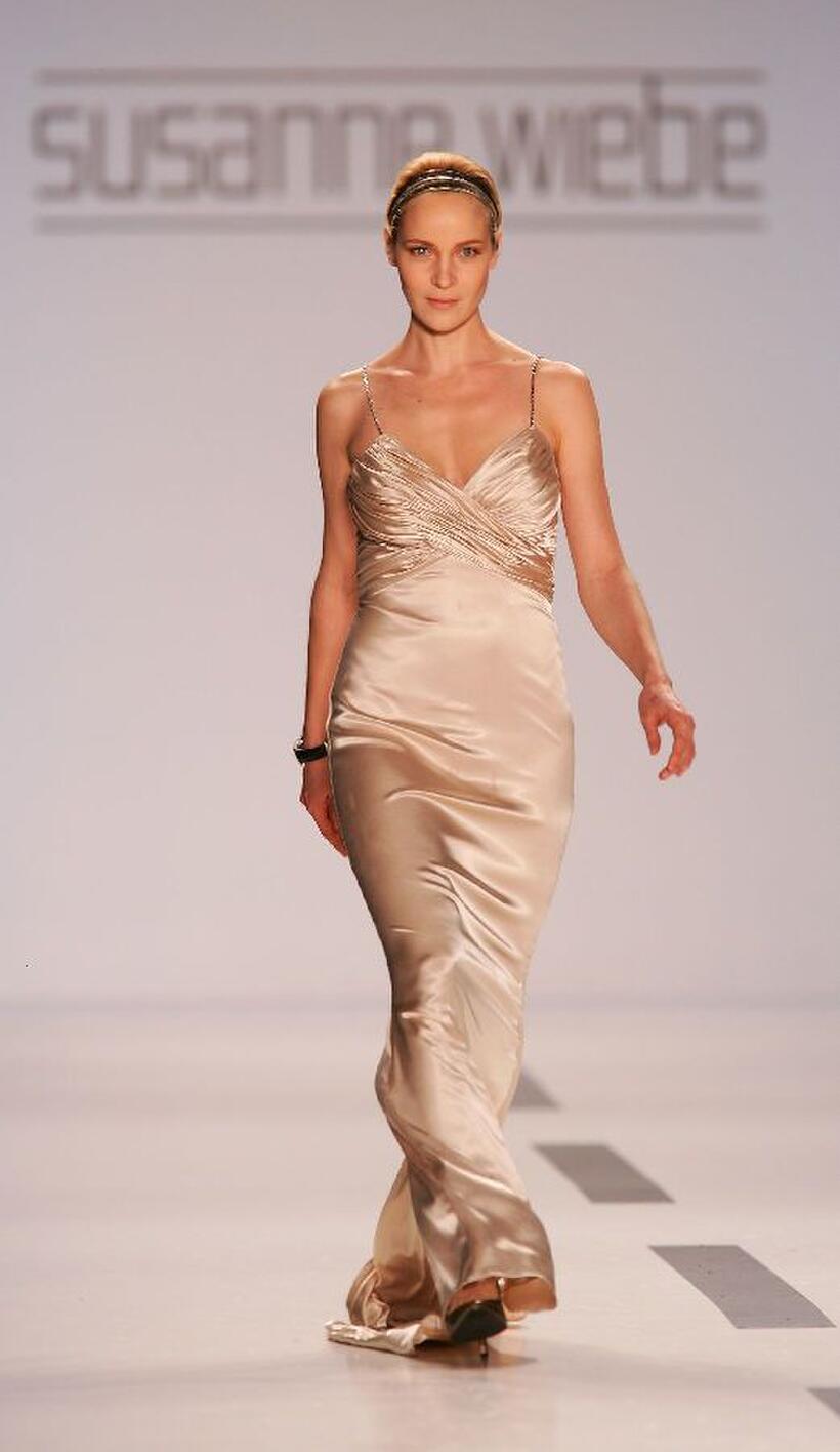 Jeanette Hain at the Mercedes Benz Fashion Week.