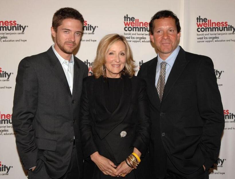 Topher Grace, producer Laura Ziskin and Steve Guttenberg at the "Tribute to the Human Spirit" Awards Gala.