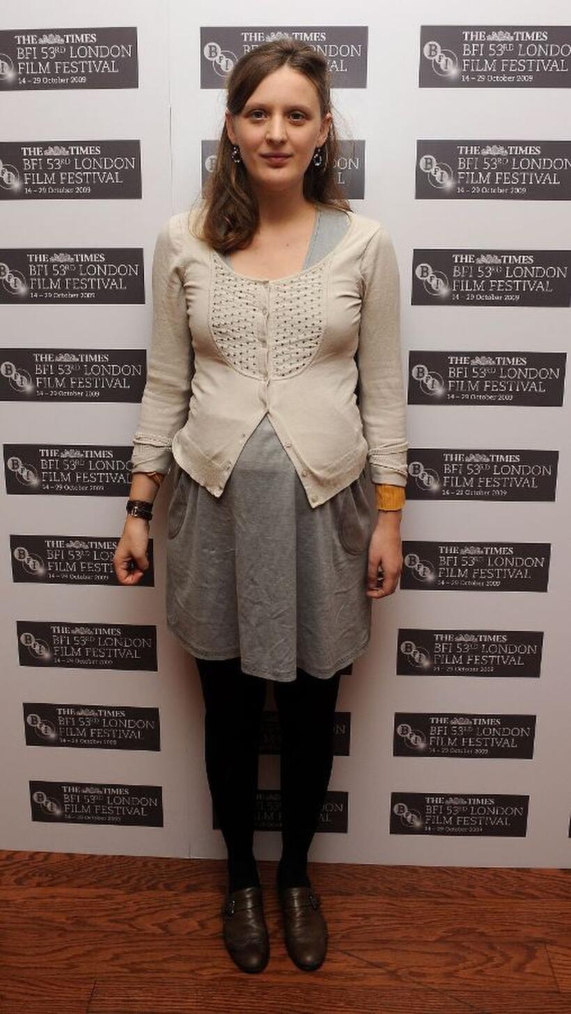 Mia Hansen-Love at the premiere of "Father of My Children" during the Times BFI 53rd London Film Festival.