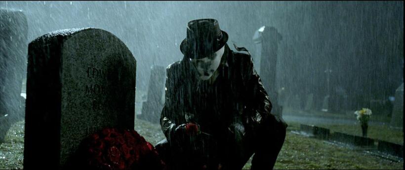 Jackie Earle Haley as Rorschach in "Watchmen."
