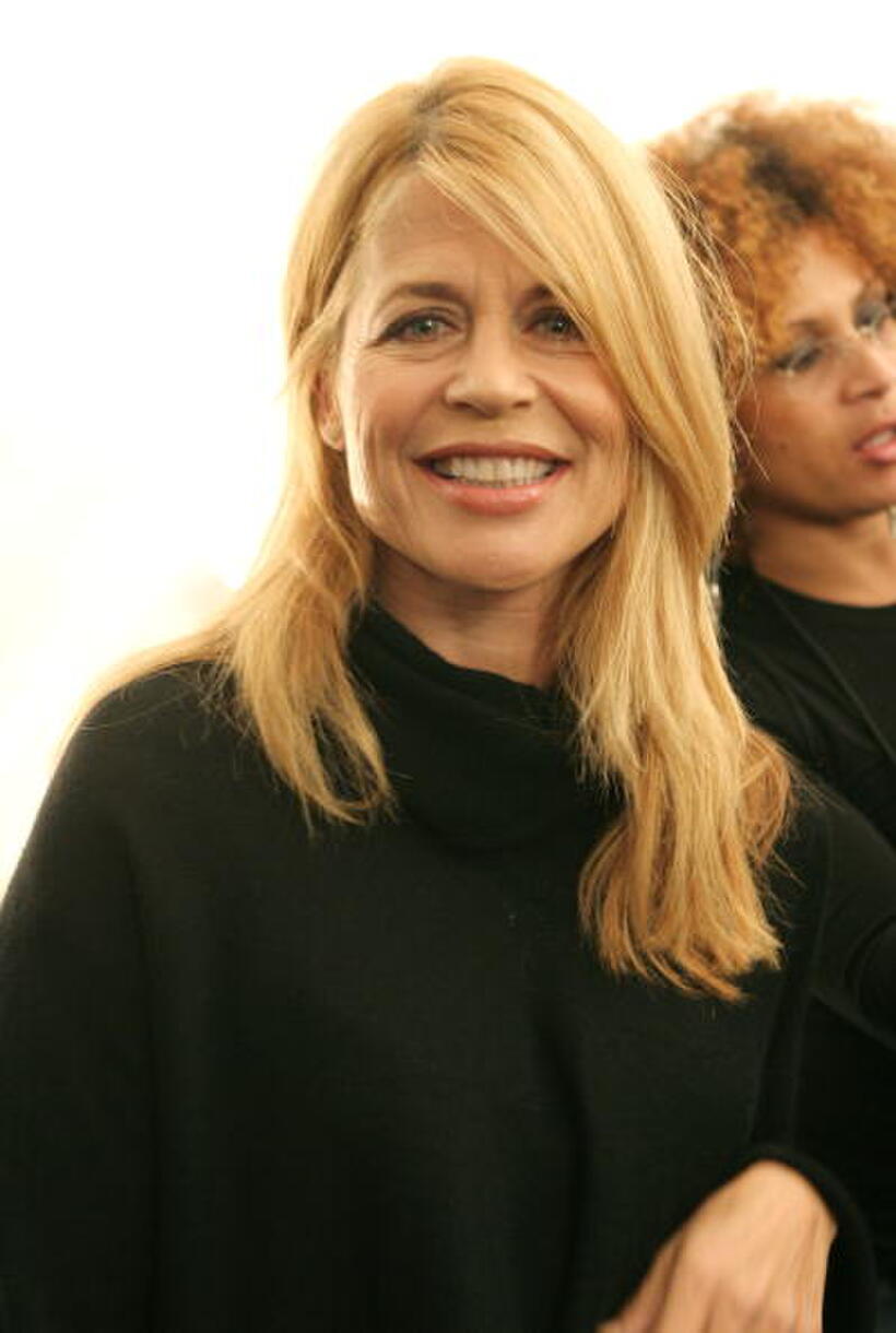 Linda Hamilton at the Johnnie Walker Dressed to Kilt 2006 fashion show during the Mercedes Benz Fashion Week - backstage.