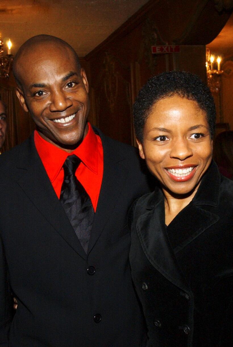 John Earl Jelks and Lisa Gay Hamilton at the opening of "The Gem of the Ocean" after party.