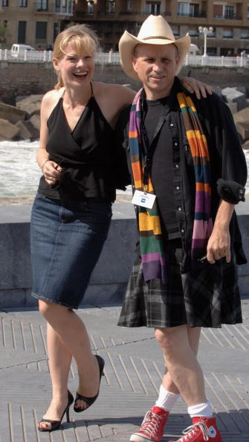 Melinda Page Hamilton and director Bobcat Goldthwait at the photocall of "Sleeping Dogs Lie" during the 54th San Sebastian Film Festival.