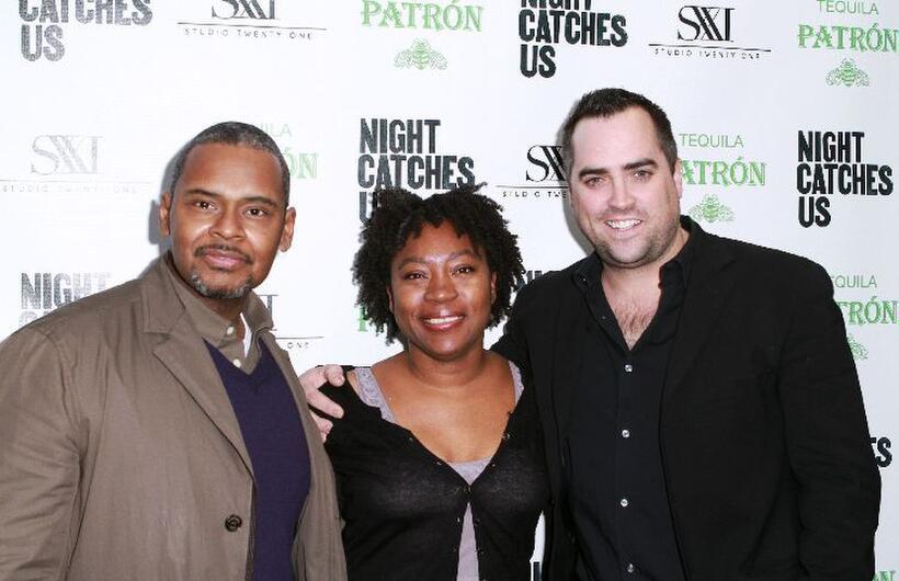 Ronald Simons, Tanya Hamilton and Sean Costello at the premiere of "Night Catches Us."