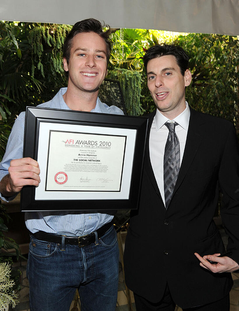 Armie Hammer Jr. and Marc Weinstock at the Eleventh Annual AFI Awards presentation.