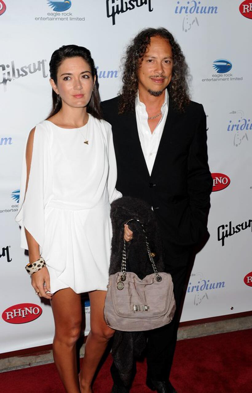 Lani Hammett and Kirk Hammett at the Les Paul's 95th Birthday party.