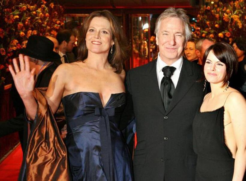 Sigourney Weaver, Alan Rickman and Emily Hampshire at the screening of "Snow Cake" during the opening night of the 56th Berlinale Film Festival.