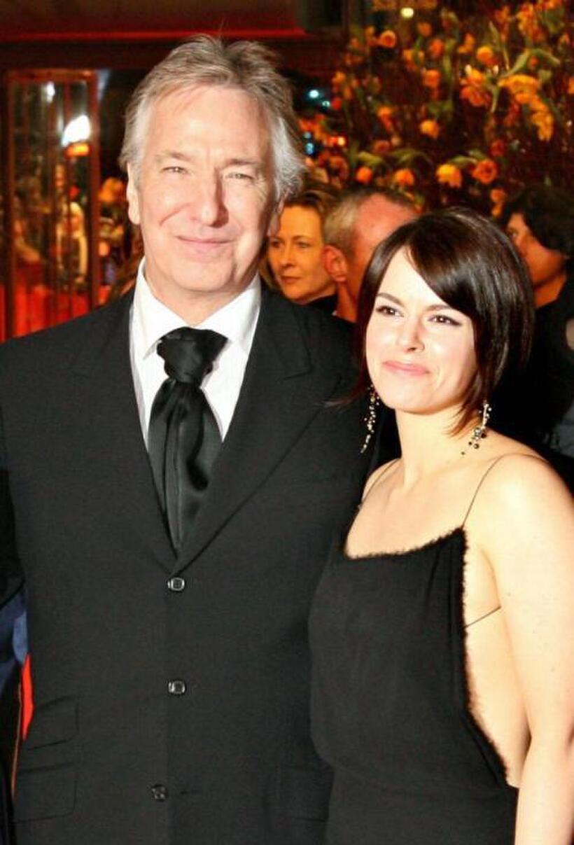 Alan Rickman and Emily Hampshire at the screening of "Snow Cake" during the opening night of the 56th Berlinale Film Festival.