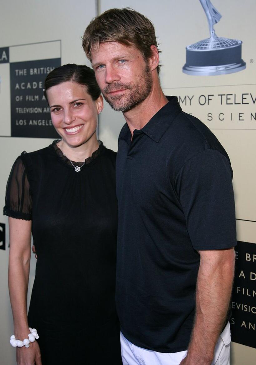 Melanie Shatner-Gretch and Joel Gretsch at the BAFTA/LA-Academy of Television Arts and Sciences Tea Party.