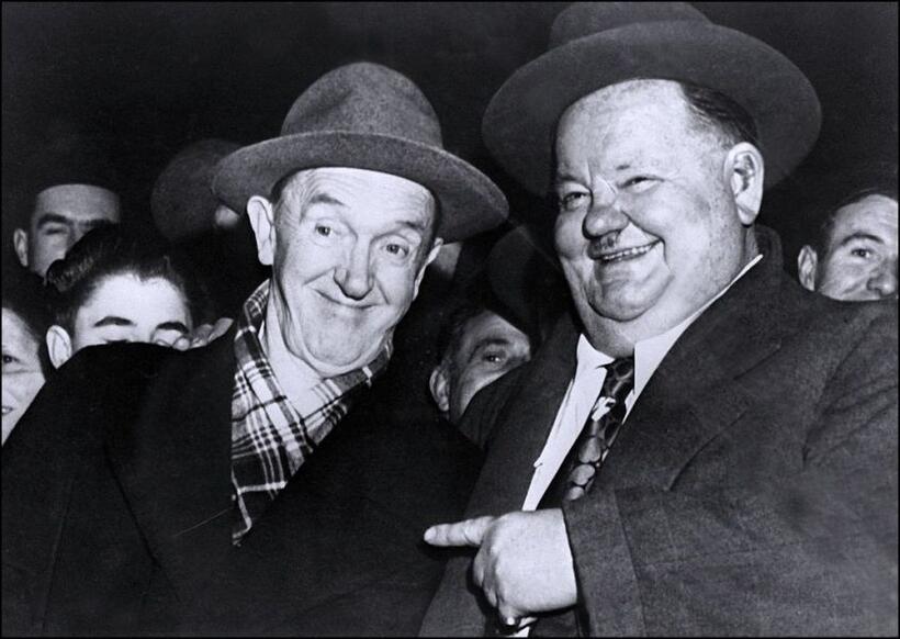 A File Photo of Stan Laurel and Oliver Hardy, Dated January 01, 1950.