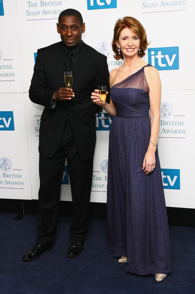 David Harewood and Jane Asher at the British Soap Awards 2008.