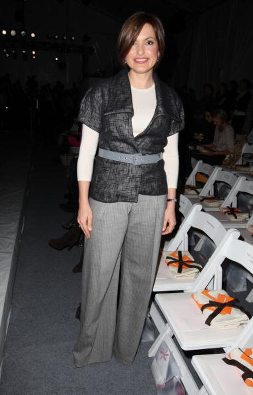 Mariska Hargitay at the Mercedes-Benz Fashion Week Fall 2008, attends the Lela Rose Fall 2008 fashion show.