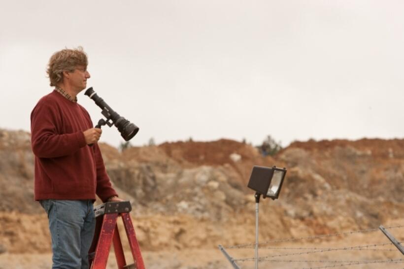 Director Lasse Hallstrom on the set of "Dear John."