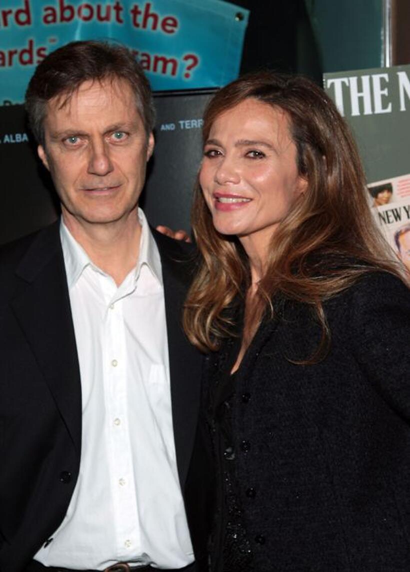 Lasse Hallstrom and Lena Olin at the New York premiere of "Awake."