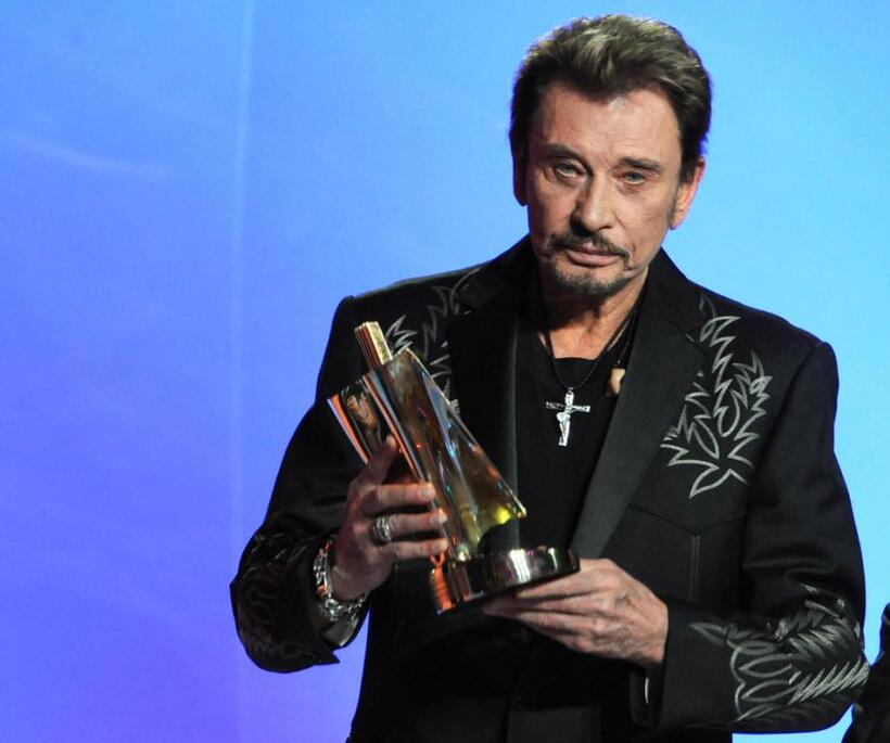 Johnny Hallyday at the 24th Victoires de la Musique annual ceremony, France's top music awards.