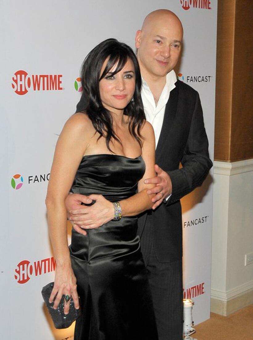 Pamela Adlon and Evan Handler at the 66th Annual Golden Globe Awards.