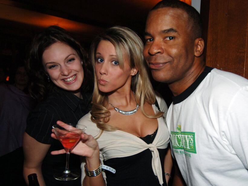 David Alan Grier, Cheryl Campbell and Stephanie King at the "Jimmy Kimmel Live" show at the Gem Theatre.