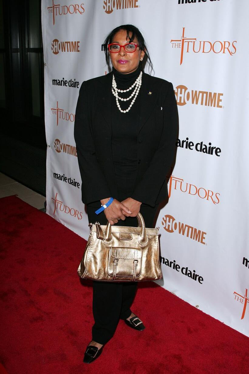 Pam Grier at the New York premiere of Showtime's "The Tudors".