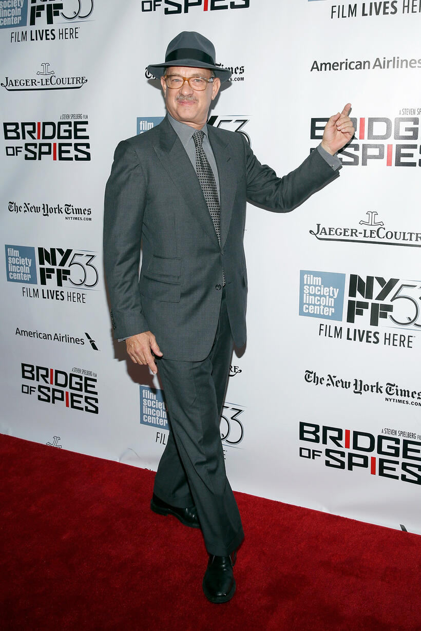 Tom Hanks at the premiere of "Bridge of Spies" during the 53rd New York film festival.