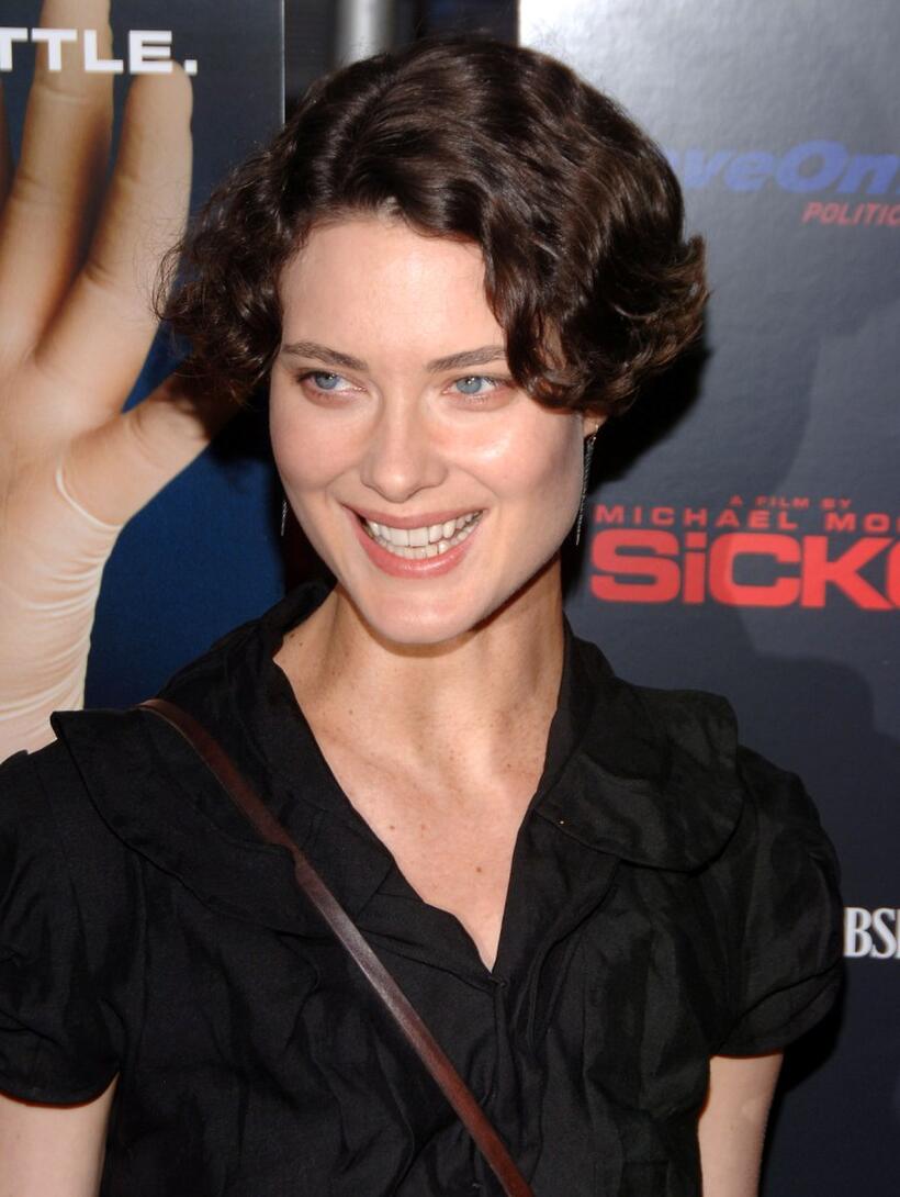 Shalom Harlow at the premiere of "Sicko."