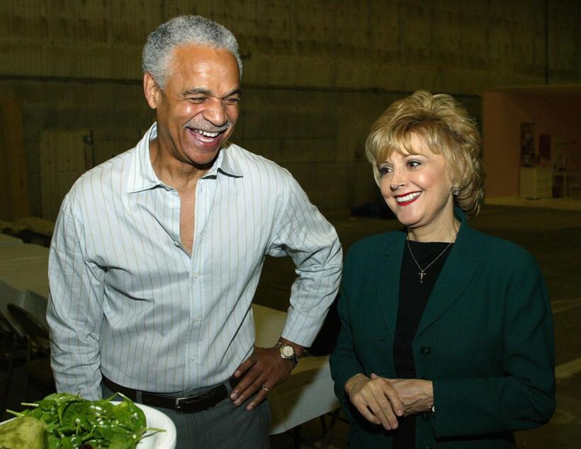 Candice Azzara and Ron Glass at the "Barney Miller" television show reunion honoring the show with the Wall of Fame Plaque installation at Sunset Gower Studios.