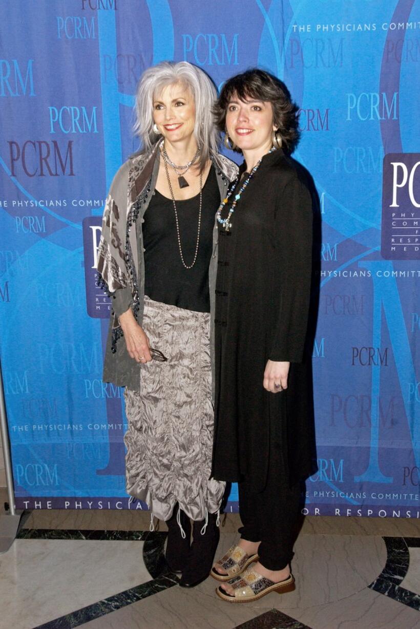 Emmylou Harris and Hallie Slocum at the Art of Compassion Gala.