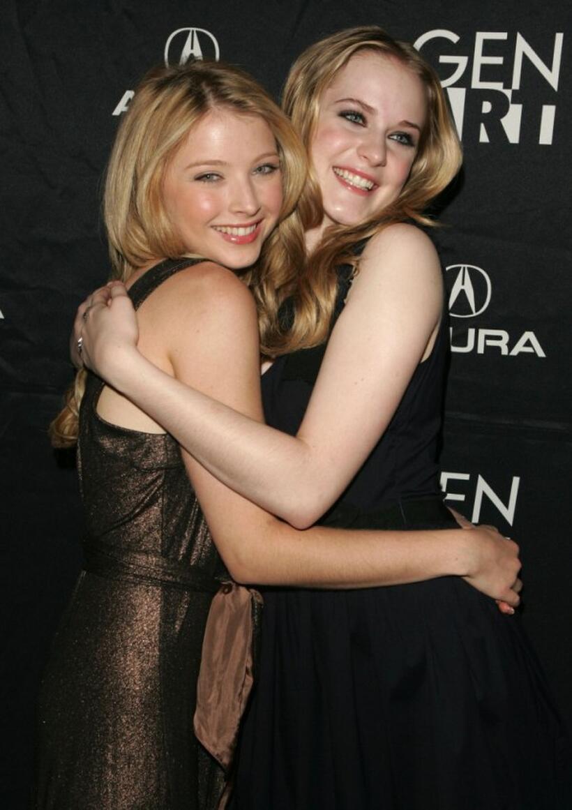 Elisabeth Harnois and Evan Rachel Wood at the premiere of "Pretty Persuasion."