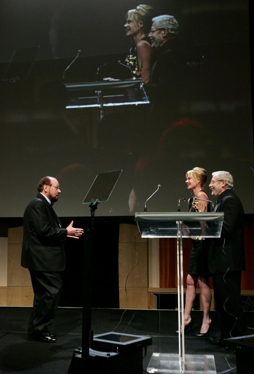 Melanie Griffith, James Lipton and Mark Rydell at the 34th Annual Daytime Creative Arts and Entertainment Emmy Awards.