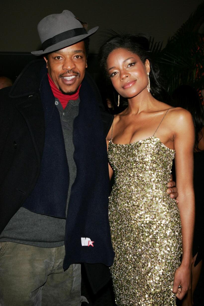 Naomie Harris and Russell Hornsby at the after party premiere of "After The Sunset."