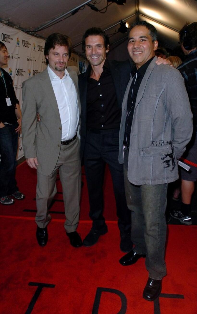 Shea Whigham, Frank Grillo and John Ortiz at the premiere of "Pride And Glory" during the 2008 Toronto International Film Festival.