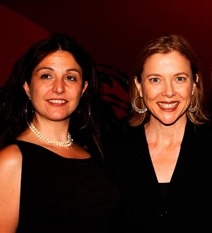 Janet Grillo and Annette Bening at the after party of Cure Autism Now's "Acts of Love" in California.