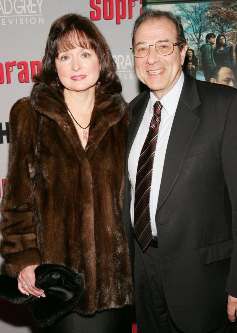 Florence Grimaldi and Dan Grimaldi at the HBO premiere of "The Sopranos."