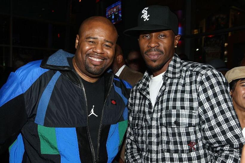 Chi McBride and Wood Harris at the after party of the screening of "Next Day Air."